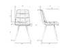 Миниатюра фото стул обеденный dobrin alex square lml-8025_w-m_c-uf860-14b-3376 | 220svet.ru