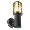 Миниатюра фото светильник садово-парковый feron dh046-b, техно на стену, 18w e27 230v, черный 51526 | 220svet.ru