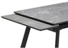 Миниатюра фото керамический стол раскладной 140(200)х80  woodville норман серый мрамор larka grey / черный 612198 | 220svet.ru