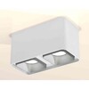Миниатюра фото комплект накладного светильника ambrella light xs7850003 swh/ssl белый песок/серебро песок (c7850, n7703) | 220svet.ru