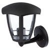 Миниатюра фото садово-парковый светильник эра «дели 1» дбу 07-8-005 черный 6-гранный настенный ip44 светодиодный 8вт 3000k б0064299 | 220svet.ru