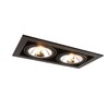 Миниатюра фото встраиваемый светильник arte lamp cardani semplice a5949pl-2bk | 220svet.ru