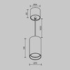 Миниатюра фото подвесной светодиодный светильник maytoni vol p100pl-20w4k-b | 220svet.ru