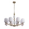 Миниатюра фото подвесная люстра lumion alegra 8334/8 бронза | 220svet.ru