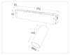 Миниатюра фото трековый светодиодный светильник ambrella light track system magnetic 220v gl1232 | 220svet.ru