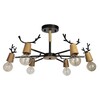 Миниатюра фото люстра на штанге loft it sven 10024/6 black | 220svet.ru