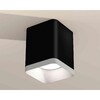 Миниатюра фото комплект накладного светильника ambrella light xs7813001 sbk/swh черный песок/белый песок (c7813, n7701) | 220svet.ru