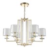 Миниатюра фото подвесная люстра crystal lux nicolas sp-pl6 gold/white | 220svet.ru