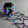 Миниатюра фото гирлянда «шарики» 10м rgb 220b, диаметр шарика 23мм, 100 led, провод черный каучук, ip65 ltc bb100-2-2rgb | 220svet.ru