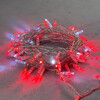 Миниатюра фото гирлянда нить с колпачком 10м красная с мерцанием белого диода 24в, 100 led, провод прозрачный пвх, ip65 ltc pst100blwcap-10-1r | 220svet.ru