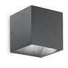 Миниатюра фото уличный настенный светодиодный светильник ideal lux rubik ap1 antracite 3000k | 220svet.ru