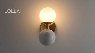 Миниатюра фото настенный сетодиодный светильник odeon light lolla 6625/6wl под латунь | 220svet.ru