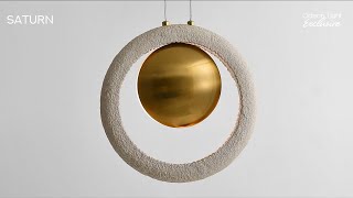 Миниатюра фото подвесной сетильник odeon light saturn 5443/1 латунь | 220svet.ru