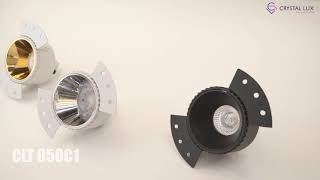 Миниатюра фото встраиваемый светильник crystal lux clt 050c1 wh-wh | 220svet.ru